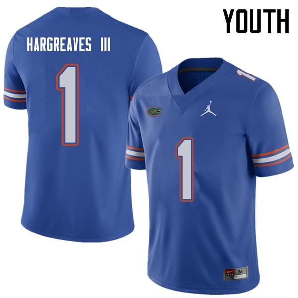 Youth NCAA Florida Gators Vernon Hargreaves III #1 Stitched Authentic Jordan Brand Royal College Football Jersey AEF1265LQ